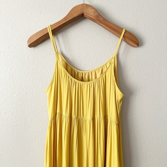 Saltwater Luxe Celine Dotted Citrus Midi Tank Dress Women's Size Medium - Picture 9 of 14